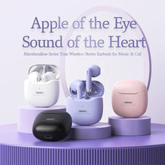 REMAX TWS-19 Semi In-ear Dual Host Wireless Bluetooth Earphones (Purple)
