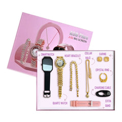 Smart Watch - A58 Plus Smart Watch With Jewelry - Watch For Girls -