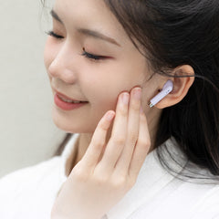 REMAX TWS-19 Semi In-ear Dual Host Wireless Bluetooth Earphones (Purple)